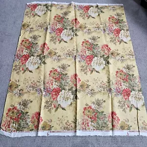 Waverly Ballad Bouquet Gingersnap Yellow Floral Fabric 1.25 Yards Crafts Sewing - Picture 1 of 7