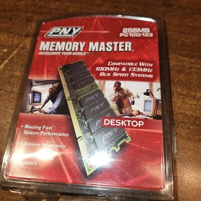 NEW PNY Technologies 256MB PC100/133 SDRAM Desktop Memory 256S133 - Image 1 of 3