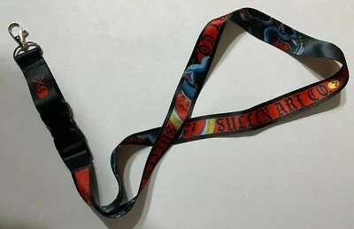 Sullen Pin Up Punk Street Bike Gothic Americana Tattoo Art Lanyard SNAKE REAPER - Image 1 of 4