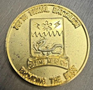 Personal Challenge Coin 307th Signal Battalion Medallion of Excellence Korea  - Picture 1 of 5