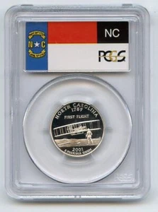2001 S 25C Silver North Carolina Quarter PCGS PR70DCAM - Picture 1 of 2