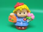 Fisher Price Little People Chunky Sarah Blonde Girl Toy W Beret Flowers Suitcase