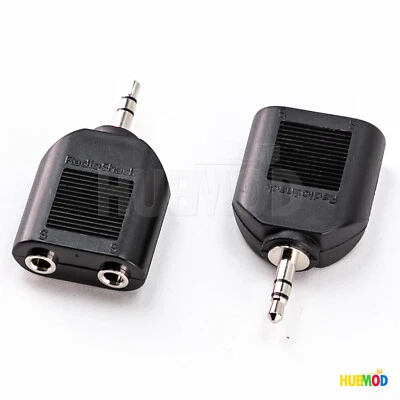 2-Pack Y-Adapter Splitter 3.5mm 1/8" Male to 2 Female Stereo AUX Audio Headphone - Image 1 of 3