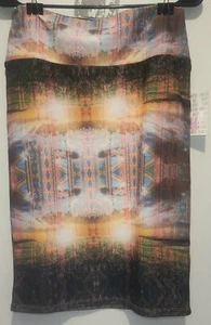 Gonna a matita taglia MED LuLaRoe design tribale art deco NUOVA colorata donna - Foto 1 di 4