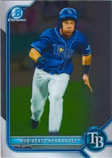 Heriberto Hernandez 2022 Bowman Chrome Prospects Card #BCP-143 Tampa Bay Rays