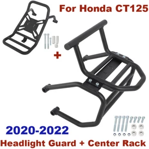 Front Headlight Guard + Center Carrier Luggage For Honda CT125 Trail 125 20 - 23 - Picture 1 of 12