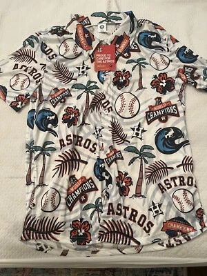 Houston Astros 2022 World Series Champions Hawaiian Shirt Giveaway 2024, XL - Image 1 of 2