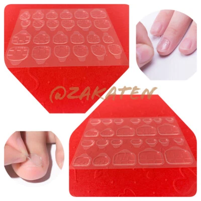 Transparent Double Sided False Toe/Finger Nail Adhesive Glue Stickers US Seller - Image 1 of 2