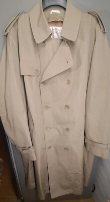 Oleg Cassini Double Breasted Trench Coat Tan,Beige Size 46 - Image 1 of 4
