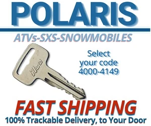 Polaris Snowmobile Keys Sled Replacement Key Cut to your Code 4000-4149 - Foto 1 di 2