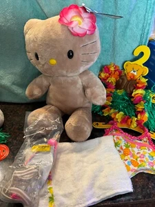 Build a Bear Tropical Sun Kissed Tan Hello Kitty Hawaiian 20" Plush w/Clothes - Picture 1 of 4
