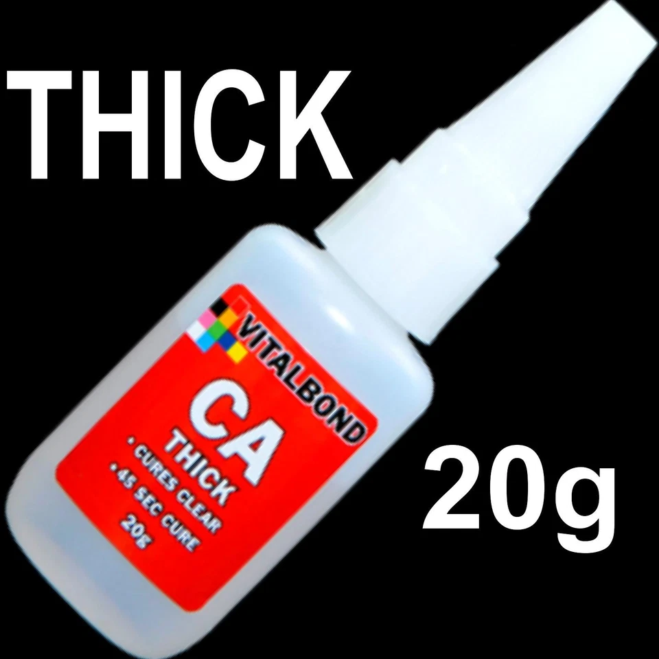 Vitalbond CA Thick 20g Super Glue 45 Sec Cure Model Plastics,Metal,Balsa Wood