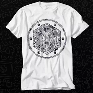 Tshirt unisex cubo rubico egiziano la follia del tempo e dello spazio regalo per donna - Foto 1 di 4