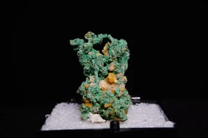 Malachite su rame nativo / esemplare minerale in miniatura / scatola perky / Bou Nahas - Foto 1 di 7