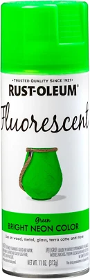 Rust-Oleum 342417 Specialty Fluorescent Spray Paint, 11 Oz, Green - Image 1 of 4