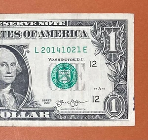 2014 October 21 (L 20141021 E) $1 One Dollar Bill Birthday Note - Picture 1 of 3