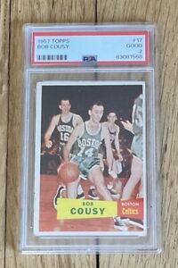 + Topps  1957 Bob Cousy  # 17 PSA  Good  2 Nicely Centered