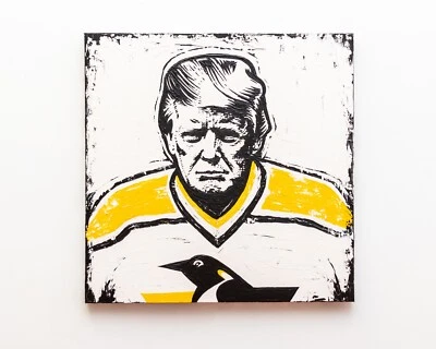 "Canetas nº 47" 36x36 pintura acrílica original de Donald J. Trump - Imagem 1 de 4