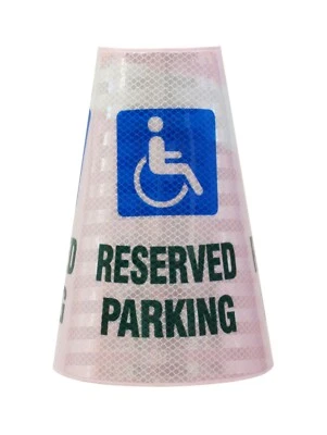 RK Safety “Reserved Parking with Handicapped” Bright Reflective 2