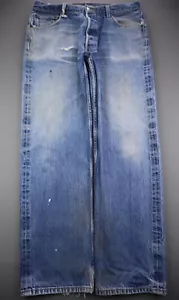 Jeans uomo 2010 Levi's Fly 501 Botton Fly effetto invecchiato dritti taglia 36x34 (Msr 35x30) - Foto 1 di 12