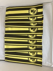 New 9 Pack Authentic Waffle House Folding Resizable Yellow Black Paper Hats - Picture 1 of 4