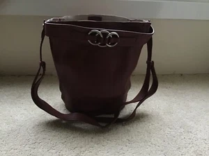 Chestnut redish Brown real leather bag -M&S med/large bucket style new -On Offer - Picture 1 of 9
