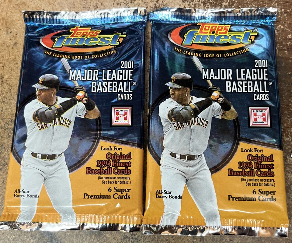 Two 2001 Topps Finest Baseball Factory Sealed HOBBY Packs ALBERT PUJOLS AUTO RC? - Image 1 of 2