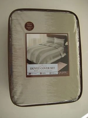 home classics 3 PC DUVET COVER SET SAGE 100"X94" CAL KING ELGIN Retail $249.99 - Image 1 of 3