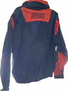 Giacca antipioggia VINTAGE NFL Chicago Bears Football Chalk Line XL anni '80 90 - Foto 1 di 9