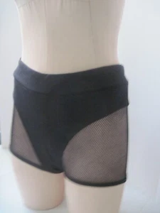 Großer sexy schwarzer Bademodenslip mit transparentem Netz durchsichtigen Einsätzen neu - Bild 1 von 12