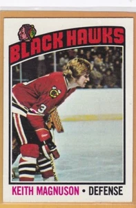 1976-77 TOPPS HOCKEY KEITH MAGNUSON #125 BLACK HAWKS EX+ *A3903 - Picture 1 of 1
