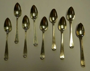 9 cucharas Madame Morris Whiting plata esterlina Demitasse 2,15 Toz - Imagen 1 de 5