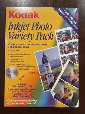 KODAK Inkjet Photo Variety Pack 1645100 New - Image 1 of 4