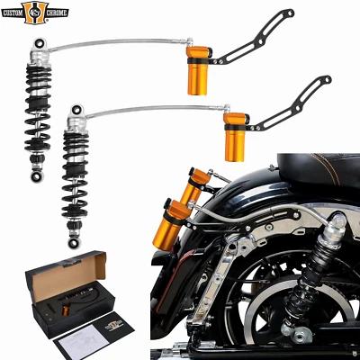 Kits de suspensión neumática trasera con tanque de aire apto para Harley-Davidson Touring 94-24 Foto 1 de 4