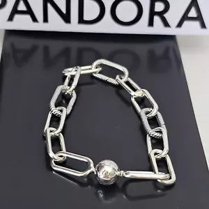 New PANDORA ME Chain Link Sterling Silver Bracelet 18cm 598373 Free Post - Picture 1 of 18