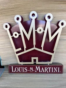 Vintage Louis M. Martini Metal Sign Two Sided Rare Liquor Advertising Display - Picture 1 of 6