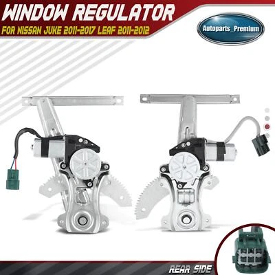 2x Rear Power Window Regulator & Motor for Nissan Juke 2011-2017 LEAF 2011-2012 - Image 1 of 4