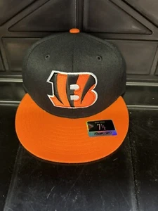Cappello, berretto da calcio Cincinnati Bengals NFL, Reebok 7 1/2 Reebok. Cappello aderente. - Foto 1 di 7