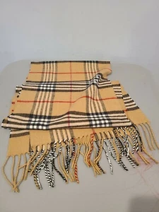 BURBERRYS OF LONDON NOVA CHECK SCARF CASHMERE 100% Wool WRAP ENGLAND BURBERRY - Picture 1 of 3