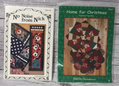 QUILT PATTERNS Lot of 2 No Noise from Nick & Home For Christmas tree skirt - Image 1 of 2