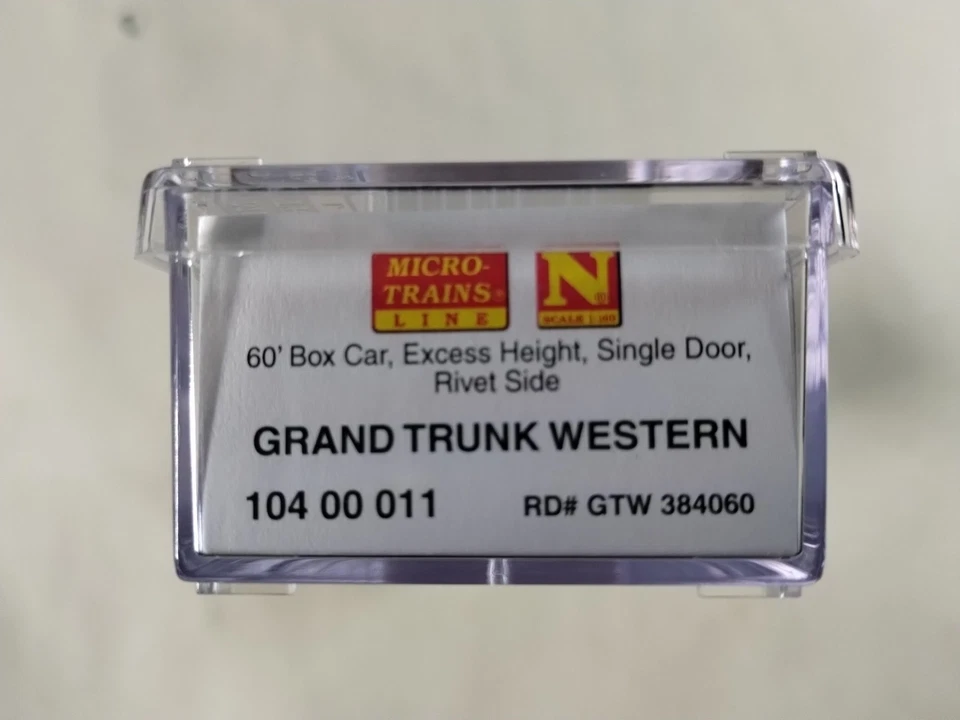Micro-Trains MTL N-Scale 60' Excess Height Boxcar Grand Trunk Western #384060 - Image 1 of 4