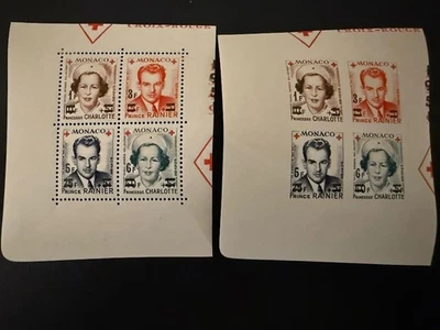 Monaco Stamps.Sc.291b.Perf.&Imperf.Blocks.MH. - Image 1 of 2