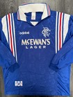 Original Adidas Rangers 1996/1997 Long Sleeve Home Shirt Mens Extra Large