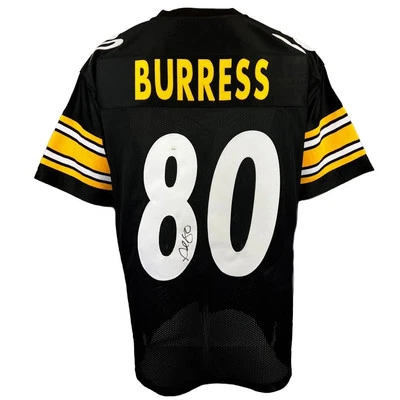 Plaxico Burress autographed signed jersey NFL Pittsburgh Steelers JSA COA - Image 1 of 4