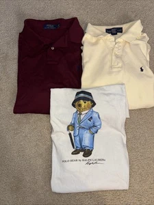 Vintage Polo Shirt Lot If 3 Polo Bear Size Large - Picture 1 of 7