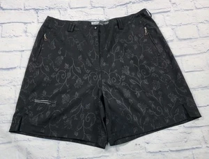 Pantalones Cortos de Golf Jamie Sadock MUJER TALLA 18 Patrón Floral Negros Informales Bolsillos con Cremallera - Imagen 1 de 11