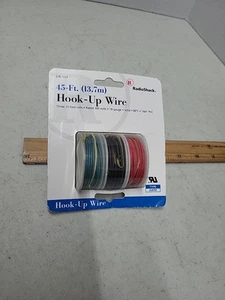 Radio Shack 278-1223 45-FT Hook Up Wire 3-15 FT Rolls (Red, Black, & Green) - Picture 1 of 2