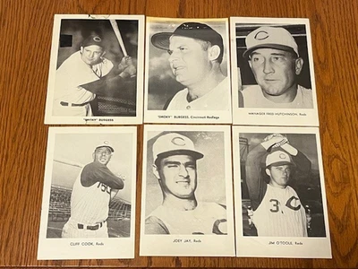 LOTE DE FOTOS VINTAGE DE LOS CINCINNATI REDLEGS ROJOS AÑOS 60 (6) FOTOS DAÑOS POR DESGASTE Foto 1 de 3