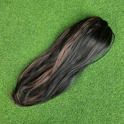Pretty Quick Black Dark Brown Straight Long Drawstring Ponytail Hair Extension - Image 1 of 3