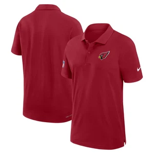 NIKE $85 Arizona Cardinals NFL Football Polo Shirt red w/embroidered logos sz L - Picture 1 of 3